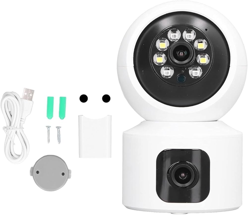 Double Camera WiFi V380 Pro : Caméra de Surveillance à Double Objectif avec Connexion WiFi, Vision Nocturne, Détection de Mouvement, Audio Bidirectionnel, Résolution HD 1080p, et Application Mobile pour un Contrôle à Distance Sécurisé et Pratique. – Image 3