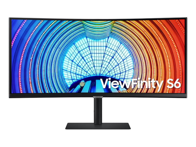 Écran incurvé Samsung 34 pouces S34A654UBN UltraWide LED, résolution 3440x1440p, taux de rafraîchissement 100Hz, connectivité DisplayPort, HDMI, ajustabilité ergonomique, technologie Eye Saver, design élégant et fin, parfait pour les professionnels et gamers.