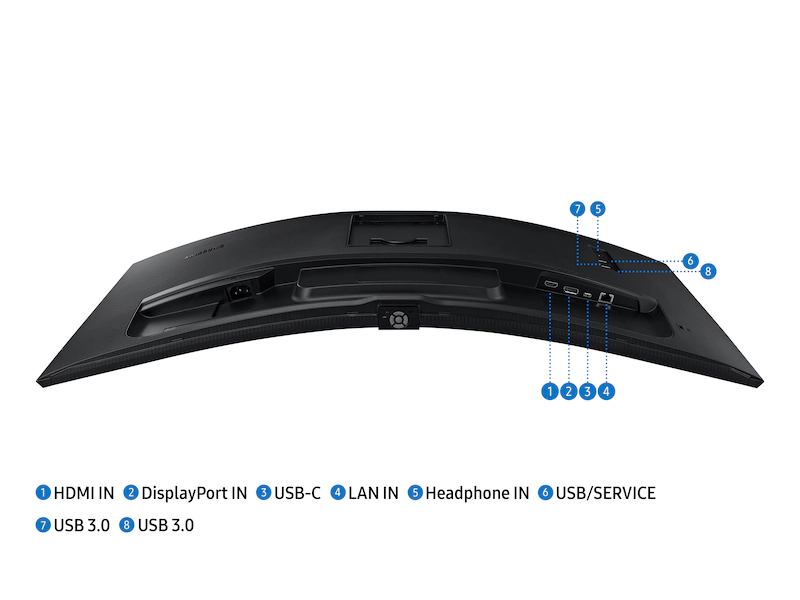 Écran incurvé Samsung 34 pouces S34A654UBN UltraWide LED, résolution 3440x1440p, taux de rafraîchissement 100Hz, connectivité DisplayPort, HDMI, ajustabilité ergonomique, technologie Eye Saver, design élégant et fin, parfait pour les professionnels et gamers. – Image 2