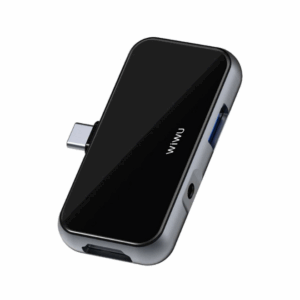 WIWU Alpha T5 Pro Hub 4 en 1 USB-C 7 cm, noir