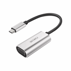 WiWU Alpha VGA Mini adaptateur USB-C Portable vers VGA 60Hz Station de dongle pour ordinateur portable largement Compatible accessoires d'interface de tablette de téléphone intelligent