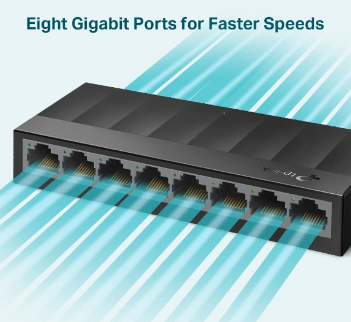 Tp Link switch de bureau 8 ports Gigabit - 10/100/1000 Mbps Ls1008g – Image 3