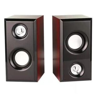 Baffle Ordinateur JC TECH 884 – Haut-parleurs stéréo filaires 2.0 avec alimentation USB, puissance de sortie 6W RMS, connectique Jack 3.5mm, compatible PC/ordinateur portable/tablette.