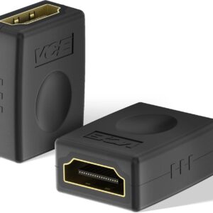 Coupleur HDMI femelle-femelle, compatible HDMI 1.4/2.0/2.1, supporte la résolution 4K UHD 60Hz, prise en charge HDR, transfert audio-vidéo numérique haute définition, connecteur plaqué or anti-corrosion, compatible 3D.