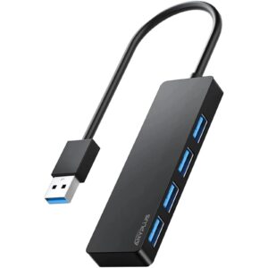 Convertisseur Hub USB 4 ports modèle 304 – Hub USB 2.0 haute vitesse, compatible USB 1.1 et USB 3.0, alimentation externe optionnelle.