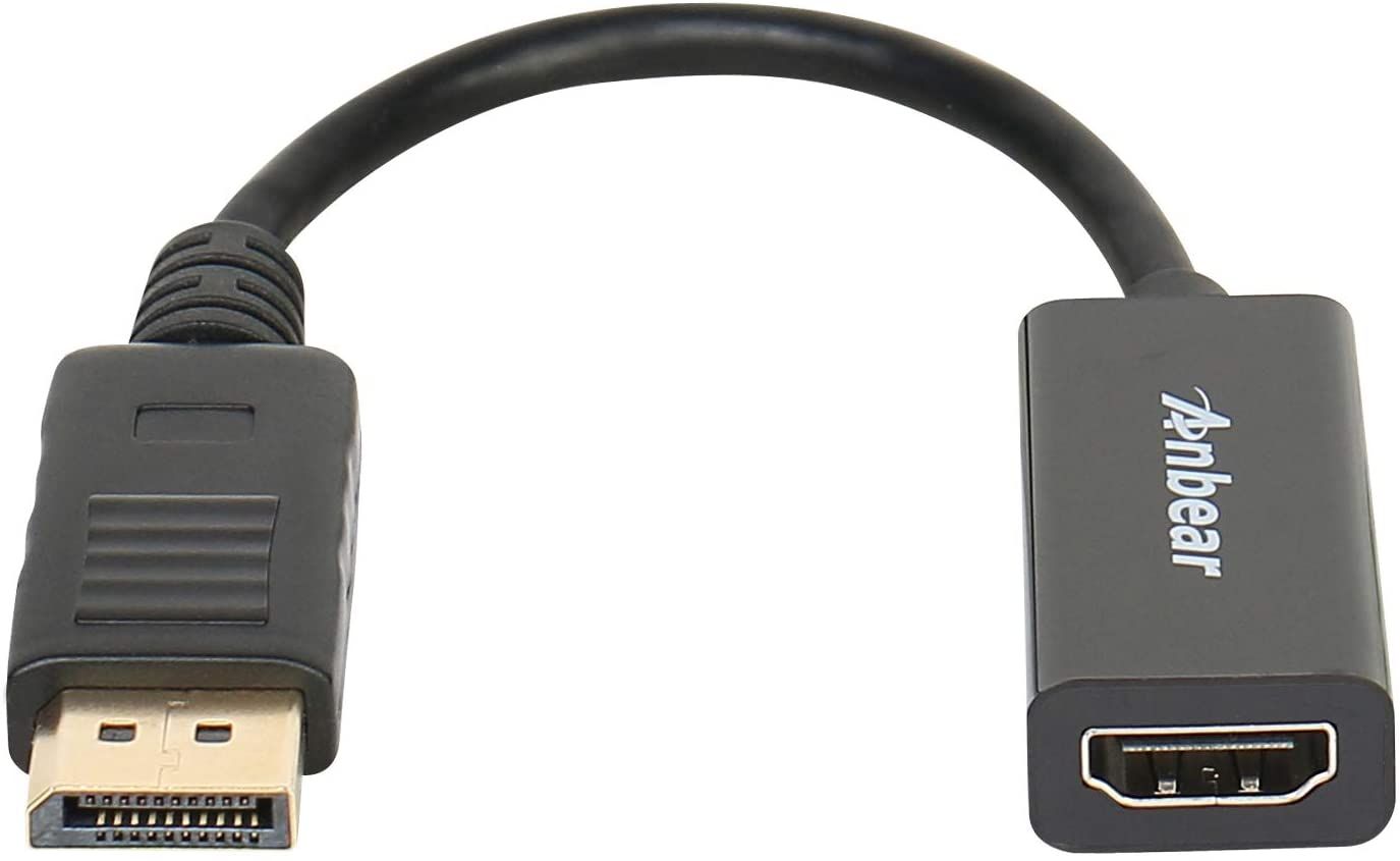 Adaptateur Convertisseur DisplayPort Mâle vers HDMI Femelle, Résolution 4K UHD à 30Hz , Compatible Audio/Vidéo, Prise en charge HDCP, Plug & Play